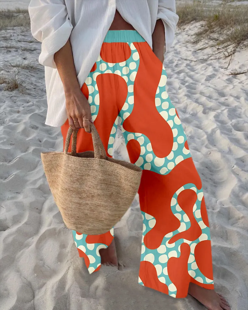 Geometric colorblock print mini dress