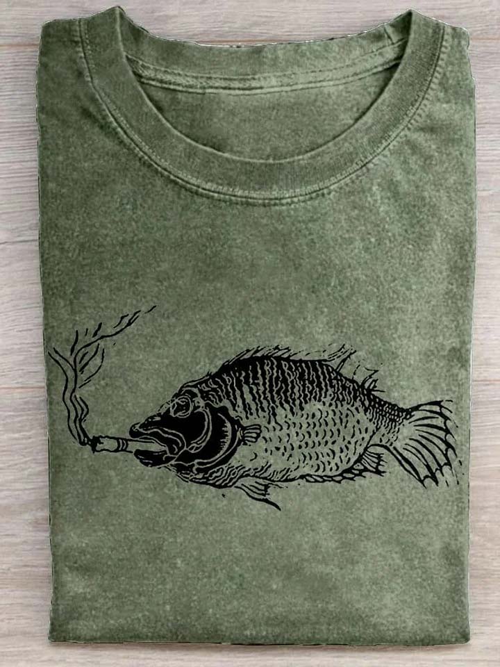 Smoking Fish T-shirt
