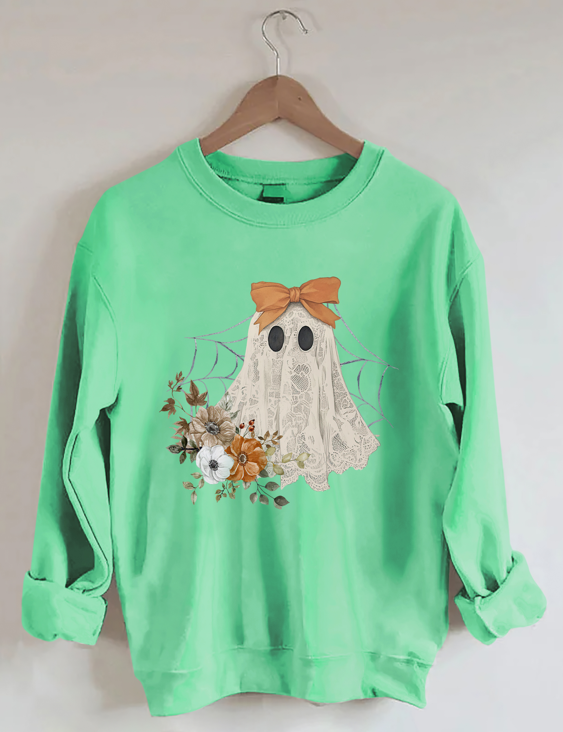 Halloween Lace Ghost Sweatshirt