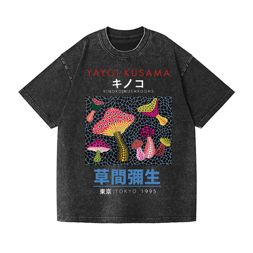 Yayoi Kusama Vintage Wash Japanese Design T-Shirt