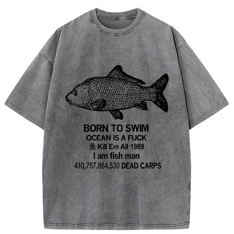Born To Swim Washed T-Shirt