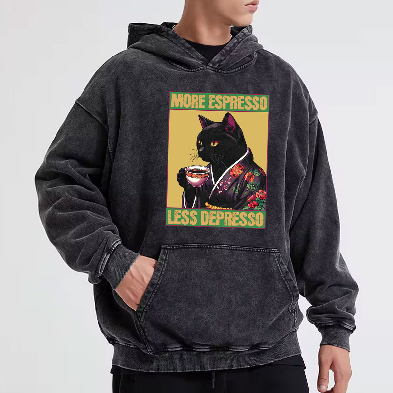   Up Caffeine Down Depression Washed Hoodie