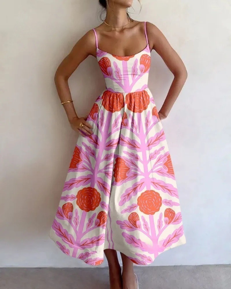 Stylish Print Resort Style Two-Piece Set