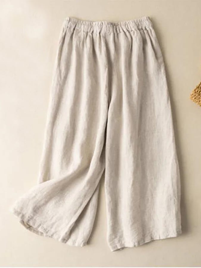 Women's Loose Solid Color Casual Wide Leg Pants