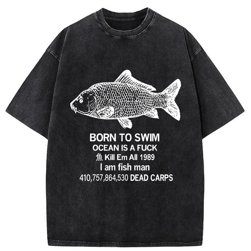 Born To Swim Washed T-Shirt