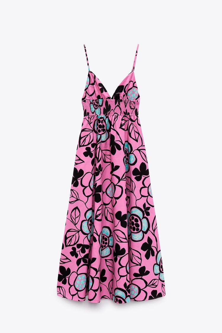 PRINTED PINK DRESS