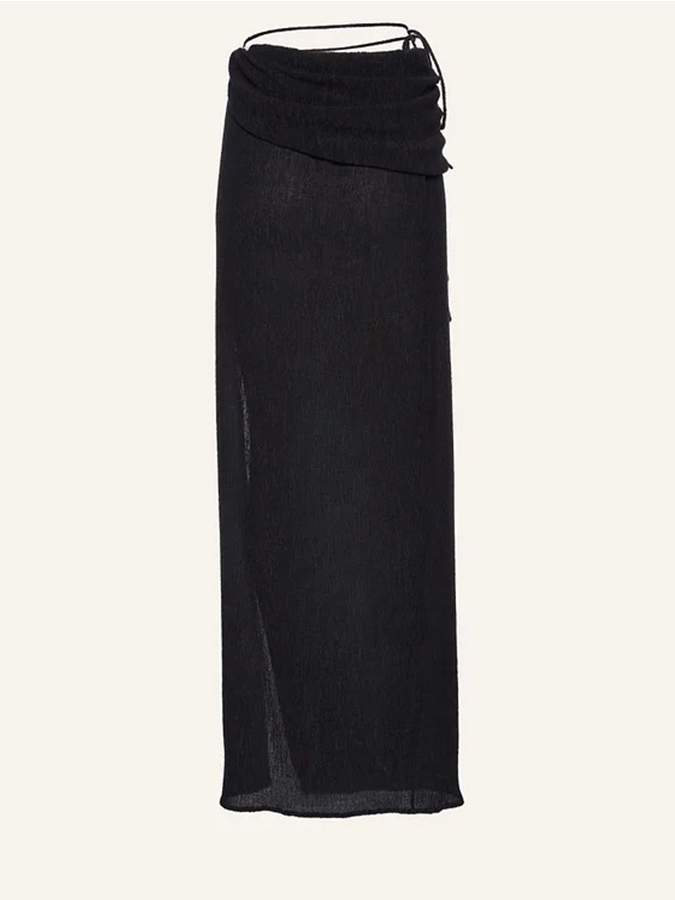 Halterneck Pearl Bandeau High Waist Bikini Swimsuit and Sarong