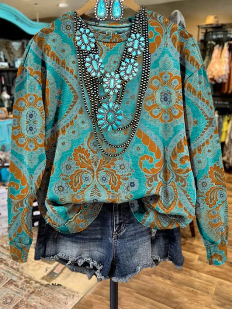 🔥Global best-selling🔥Classic Western Printed Sweatshirt