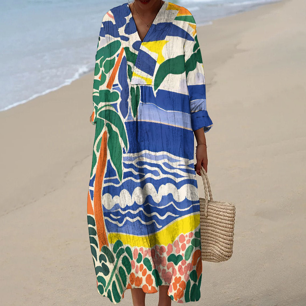 Women's Beach Printed Maxi Dress