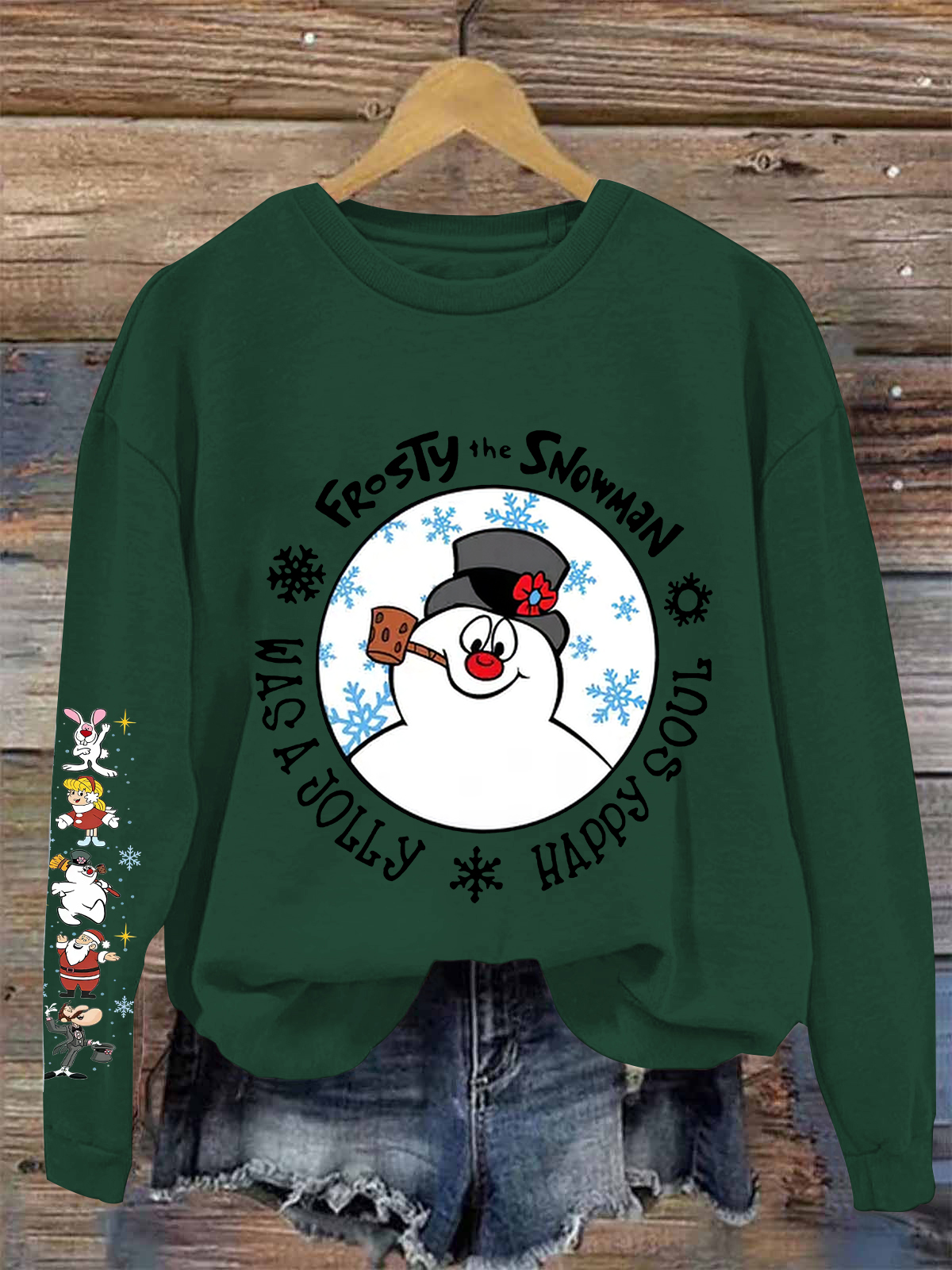 Frosty The Snowman Printed Fleece-lined Unisex Sweatshirt