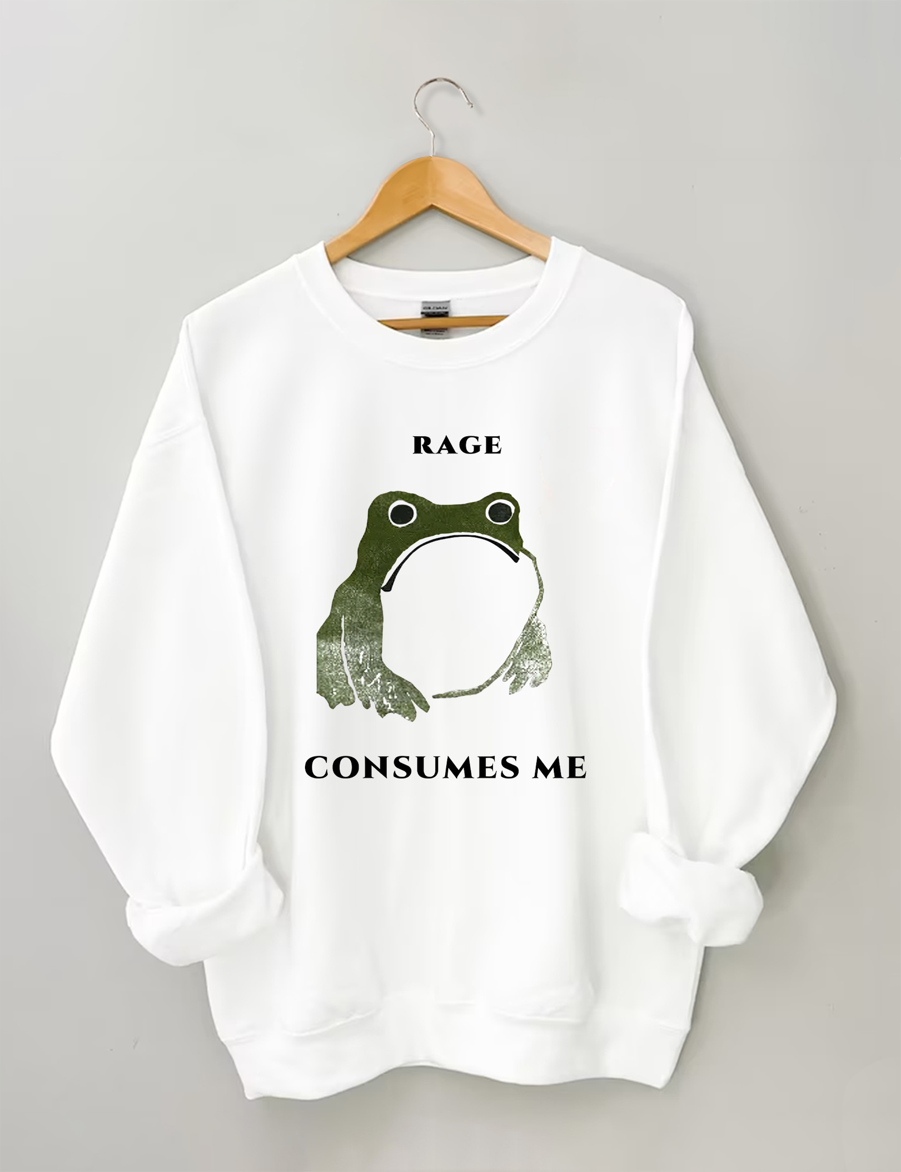 Rage Consumes Me Frog Sweatshirt