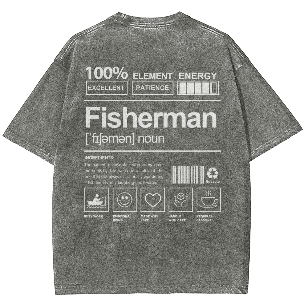 Fisherman Unisex Fit Washed T-Shirt
