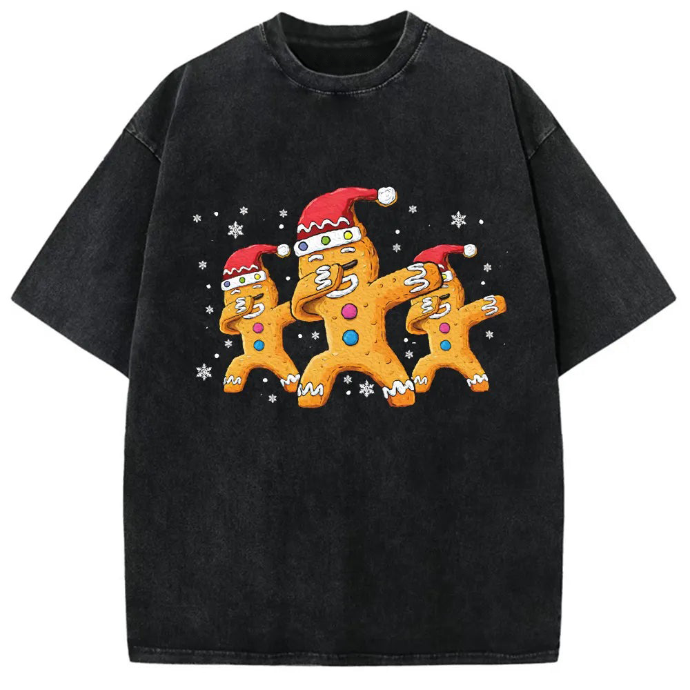 Christmas Gingerbread Man Print Unisex T-shirt