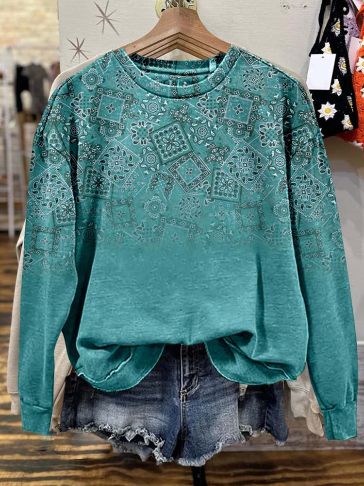 Paisley Casual Sweatshirt