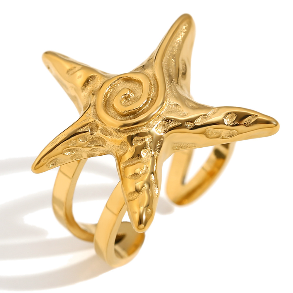 Personalized Retro Hammered Pattern Earrings And Rings Necklace