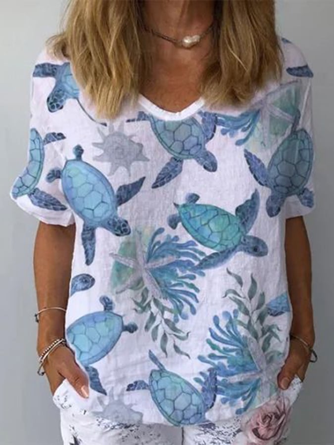 Women's Casual Turtle Shirt