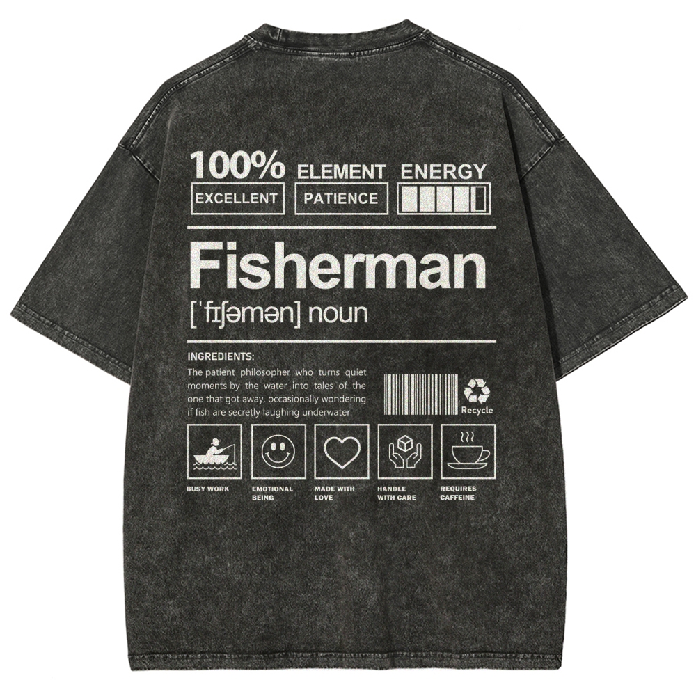 Fisherman Unisex Fit Washed T-Shirt