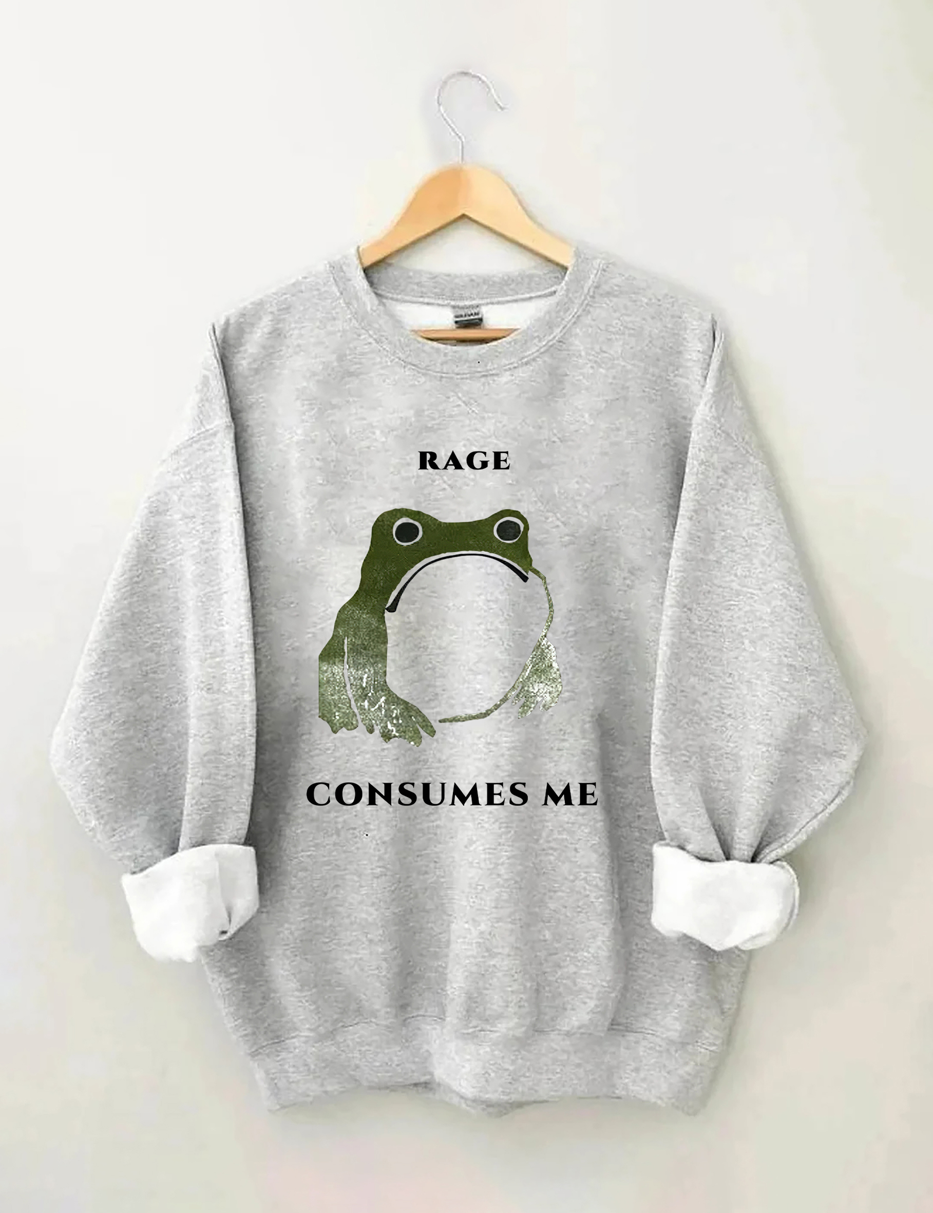 Rage Consumes Me Frog Sweatshirt