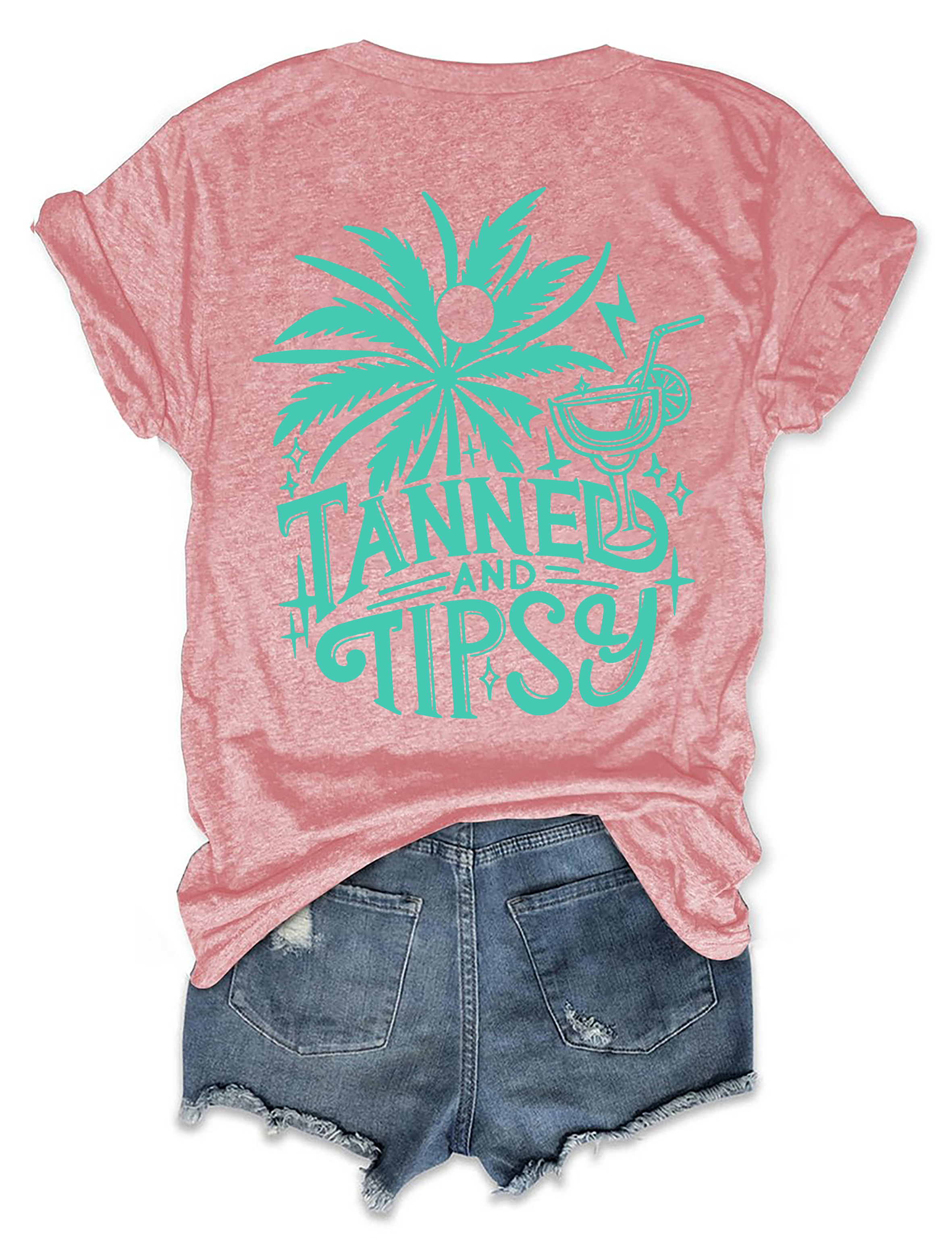 Tanned And Tipsy Beach Summer T-shirt