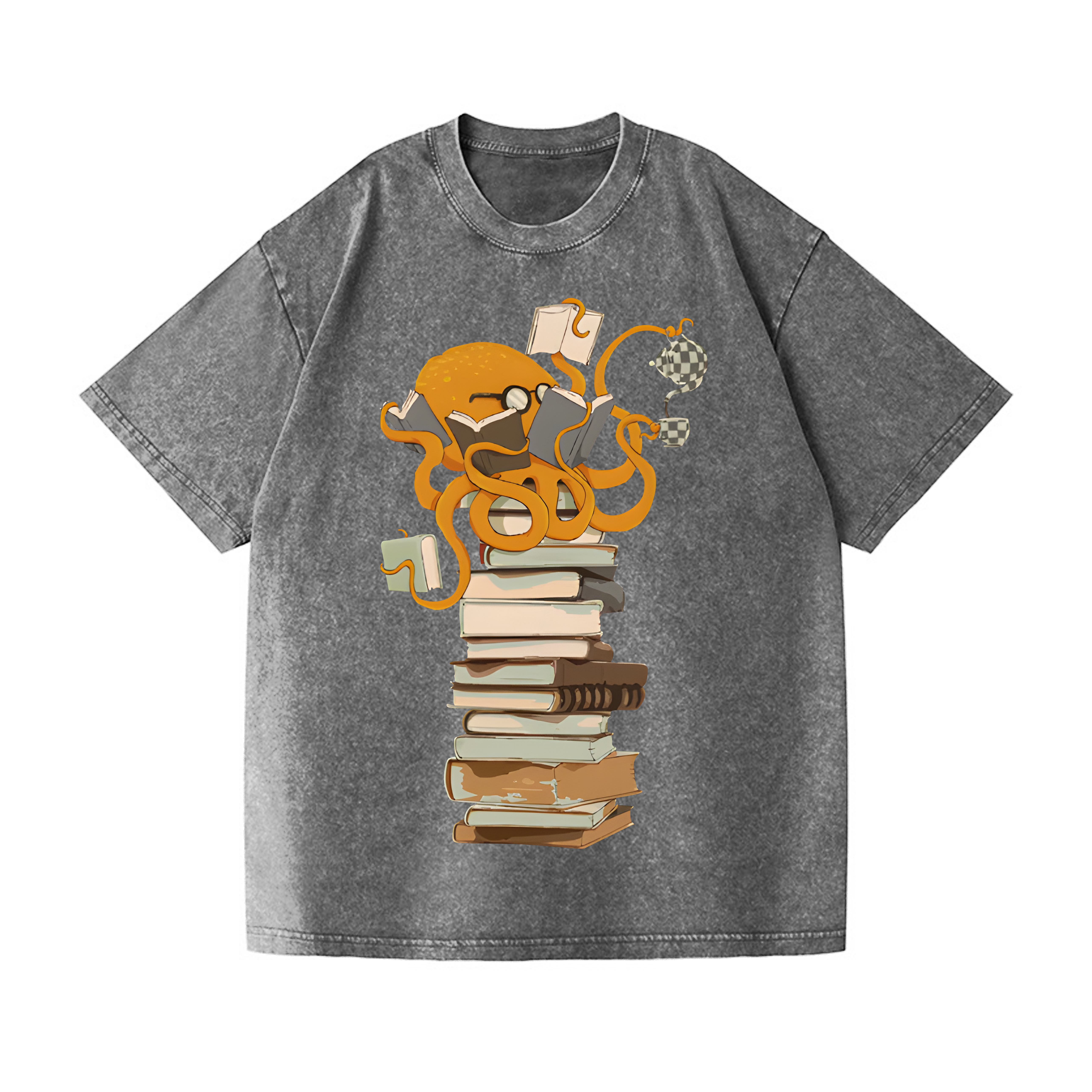 Octopus Vintage Wash Japanese Design T-Shirt