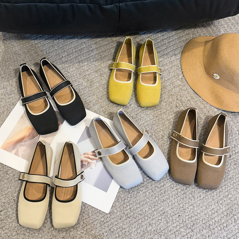 Spring New! Women's Shoes - Shallow Mouth, Slip - on, Woven Hollow - out Breathable Moccasins