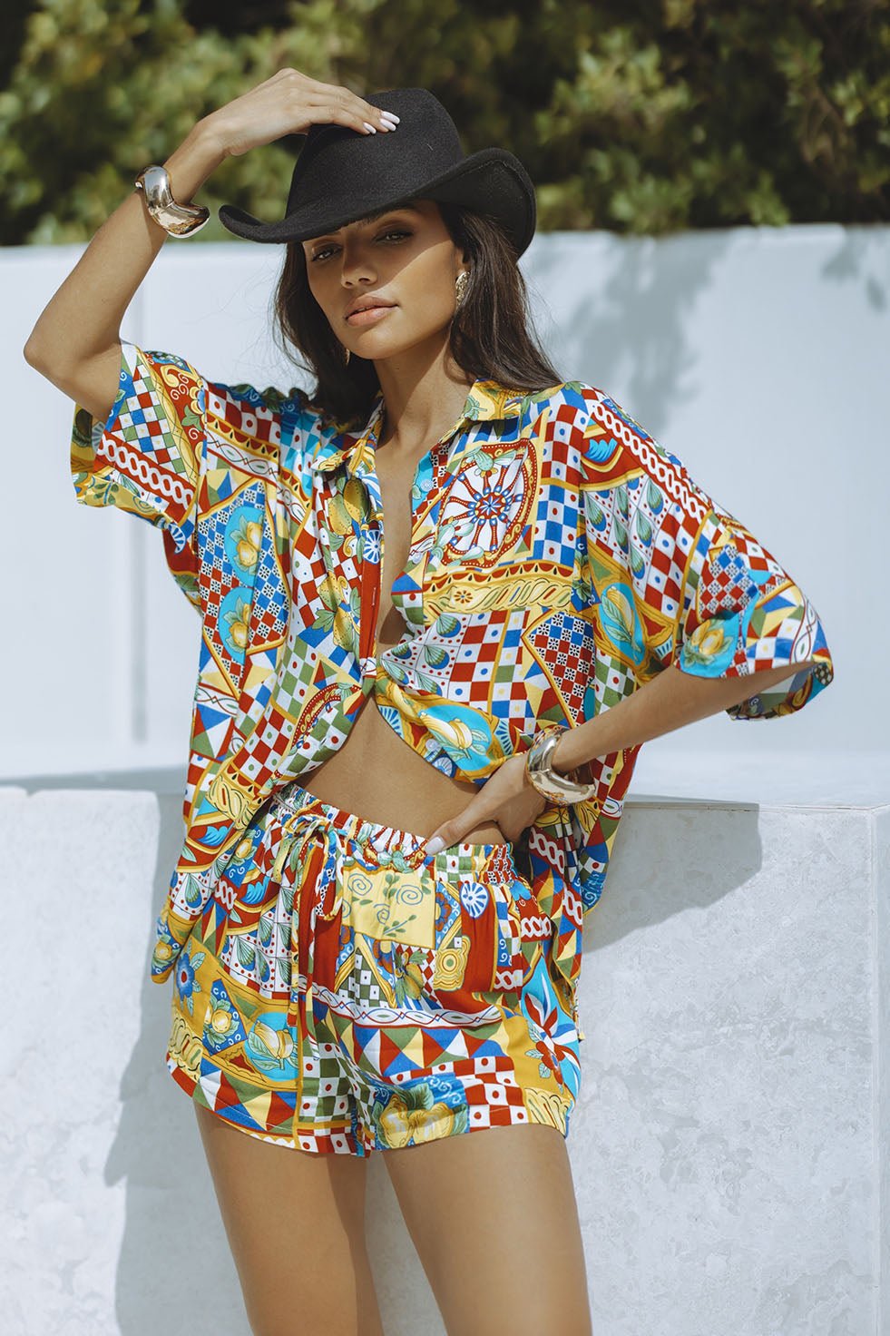 Retro Checkerboard Print Set