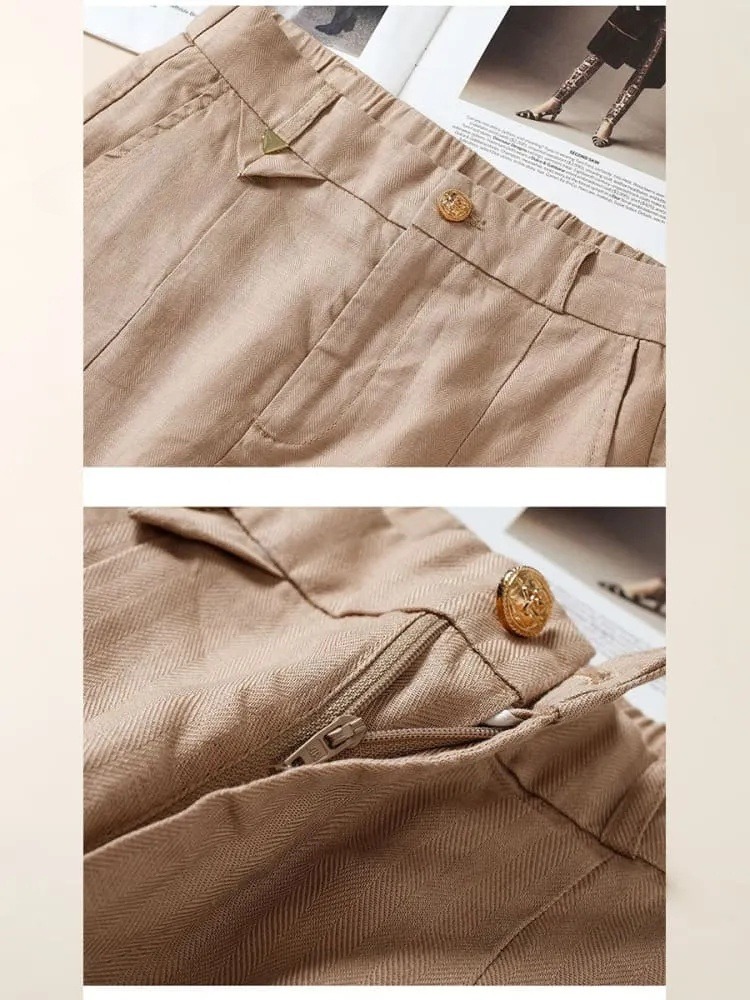 Women's Jacquard PatternTencel Casual Pants