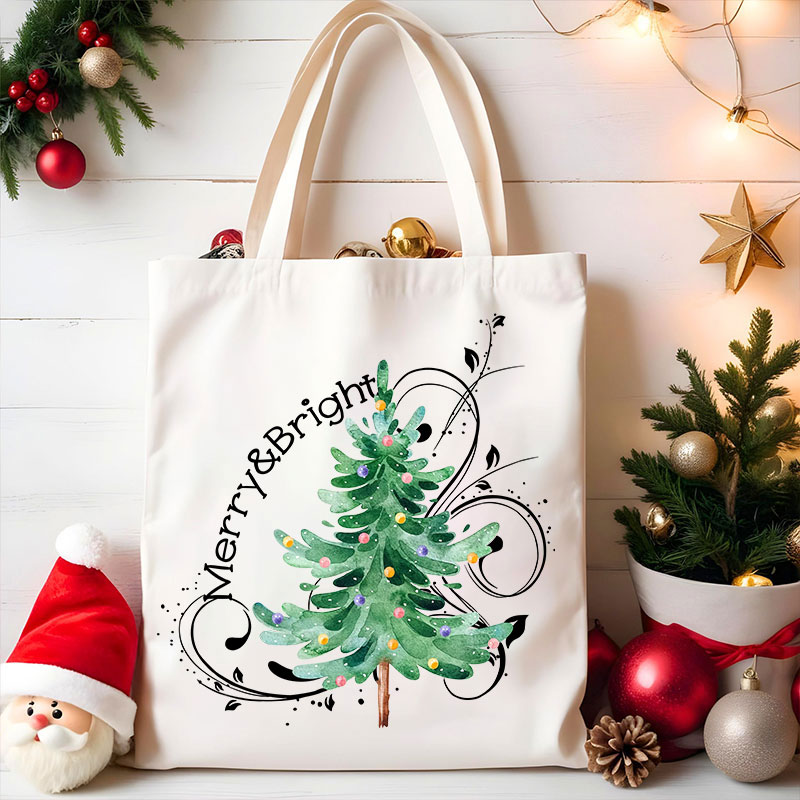 Merry And Bright Christmas Teacher Tote Bag
