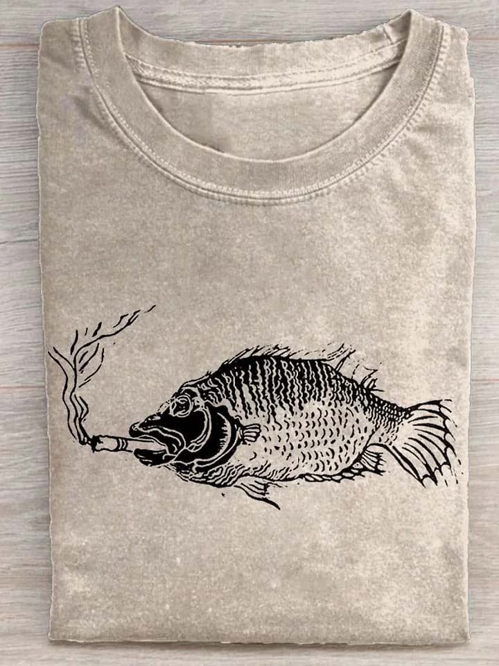 Smoking Fish T-shirt