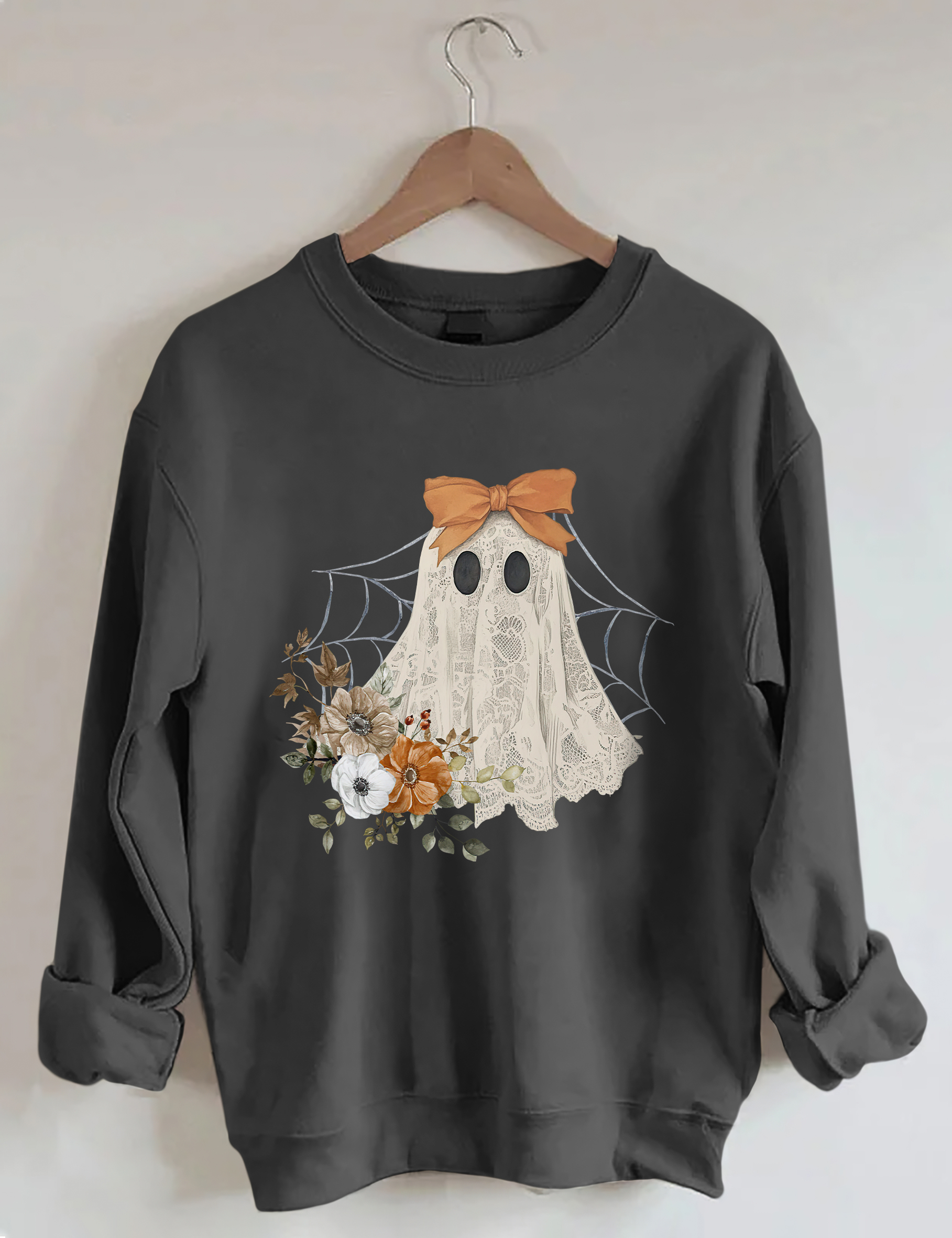Halloween Lace Ghost Sweatshirt