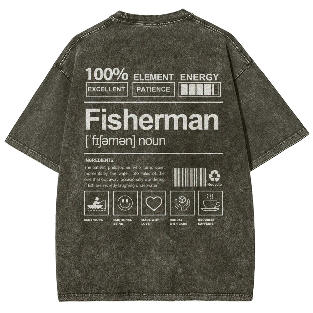 Fisherman Unisex Fit Washed T-Shirt