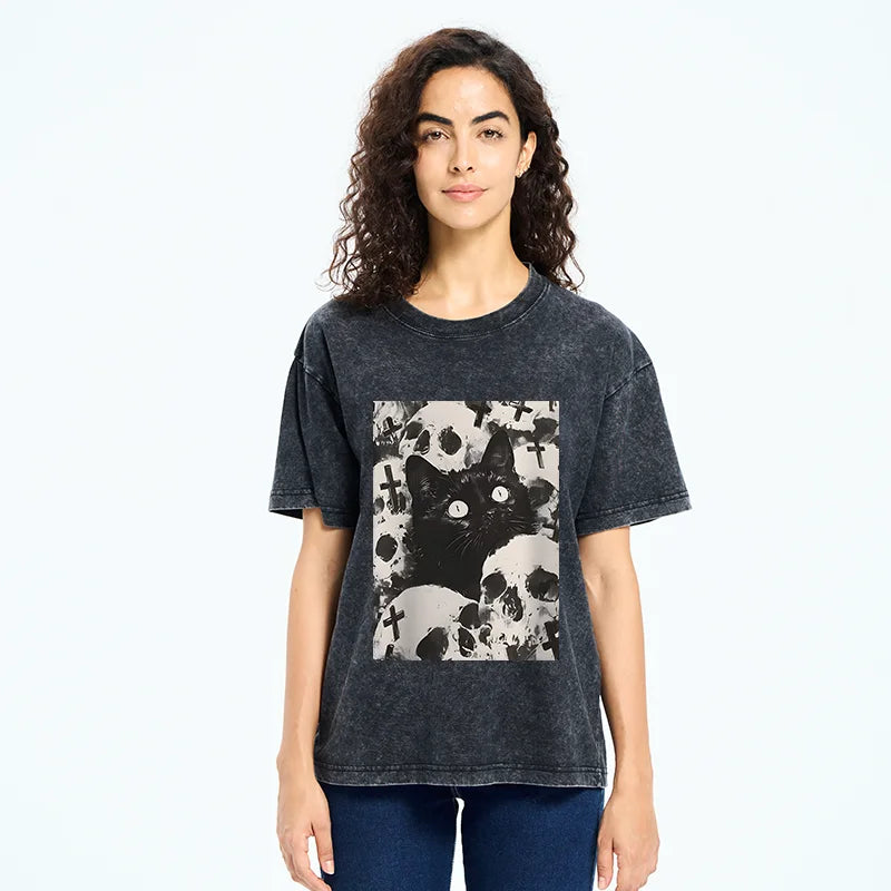 Desperate Cat Washed T-Shirt