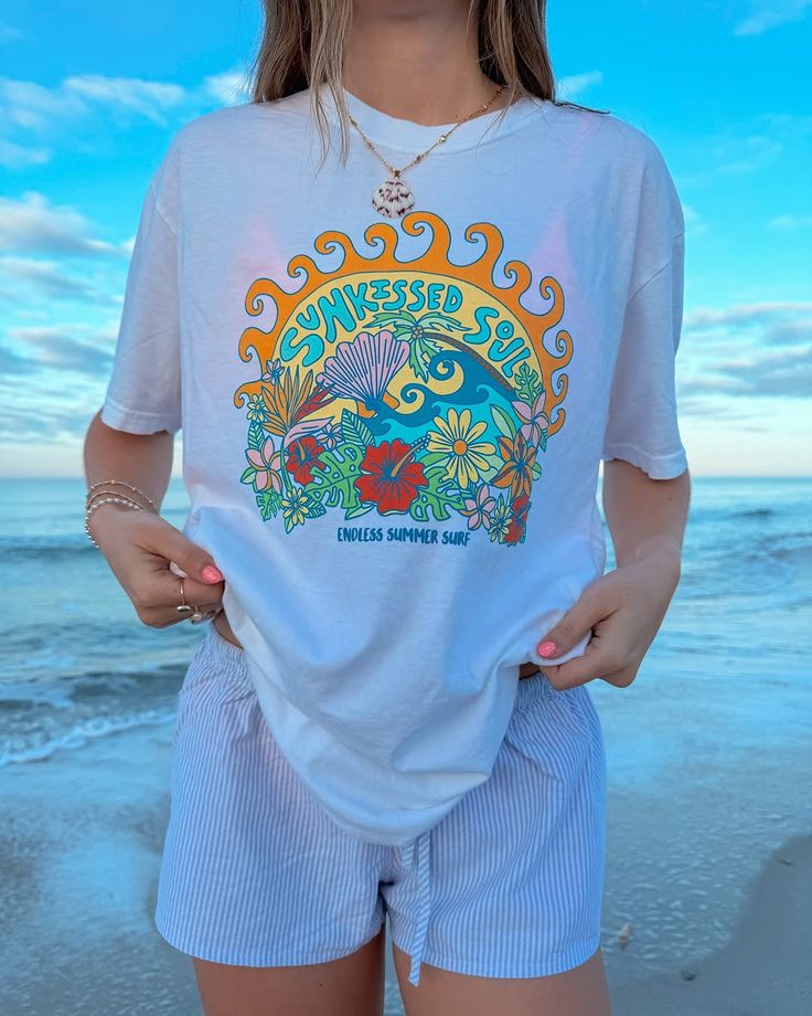 Sunkissed Soul Summer Style Women's Crew Neck Short Sleeve T-Shirt