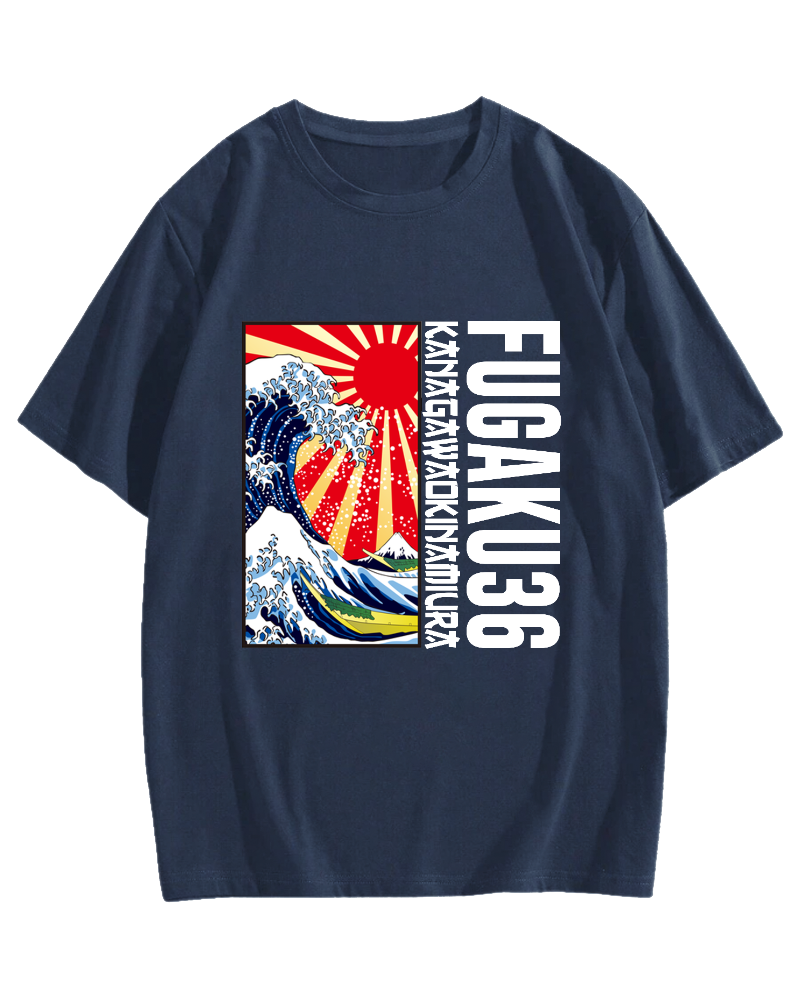 Thirty-six Views of Mount Fuji Cotton casual T-shirt