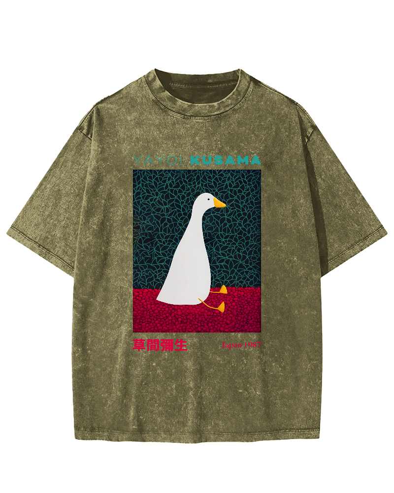 Yayoi Kusama Animal Art Vintage Washed T-shirt