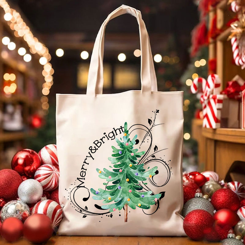 Merry And Bright Christmas Teacher Tote Bag