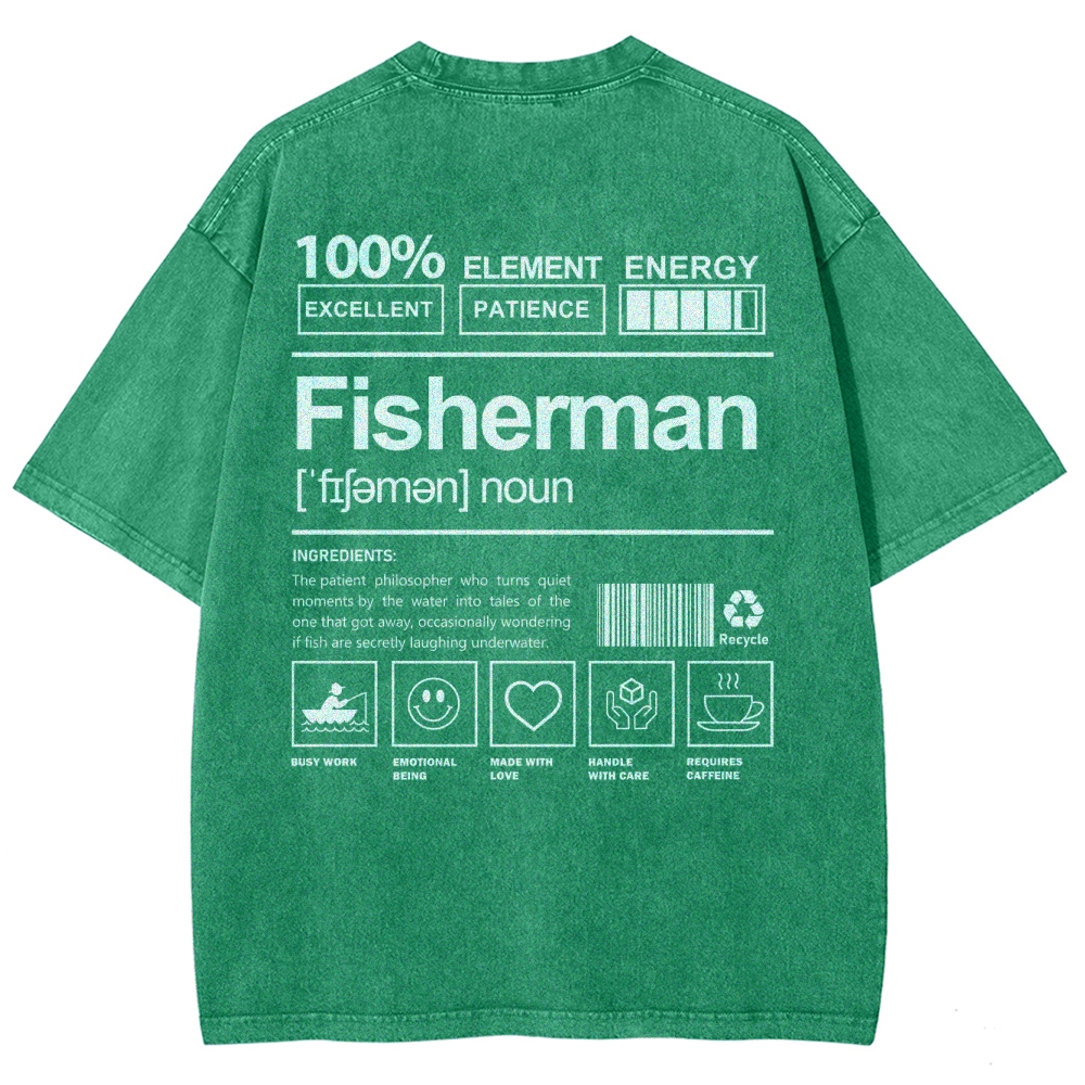 Fisherman Unisex Fit Washed T-Shirt
