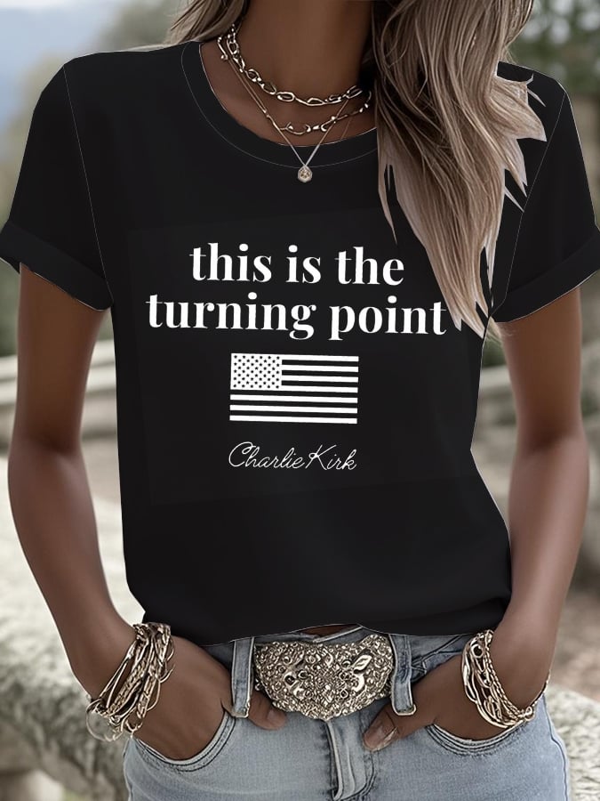 Women's Charlie Kirk This is the Turning Point Pride T-Shirt