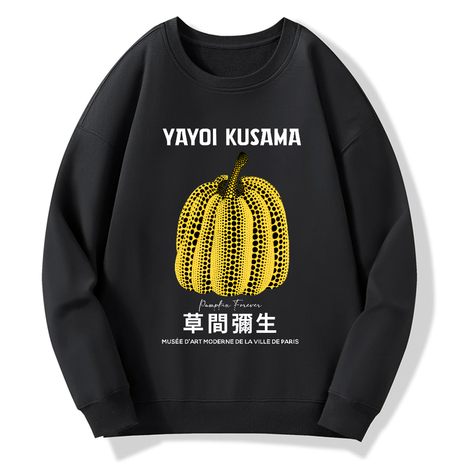 Yayoi Kusama Pumpkin Art Cotton Pullover Sweatshirt