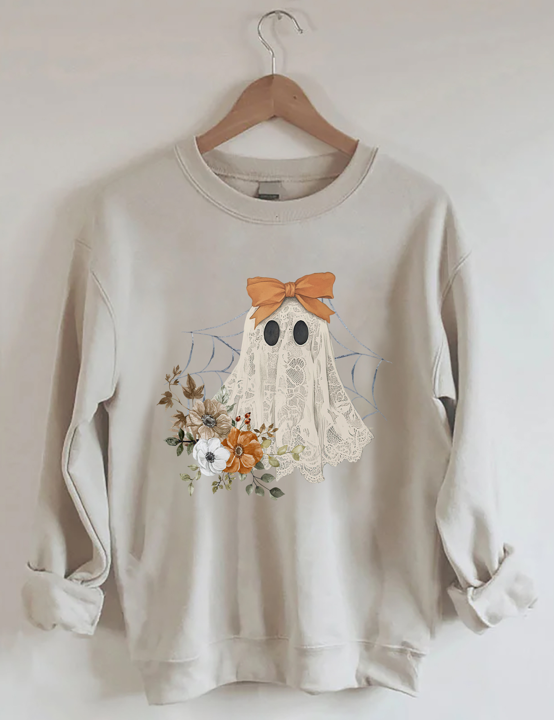 Halloween Lace Ghost Sweatshirt