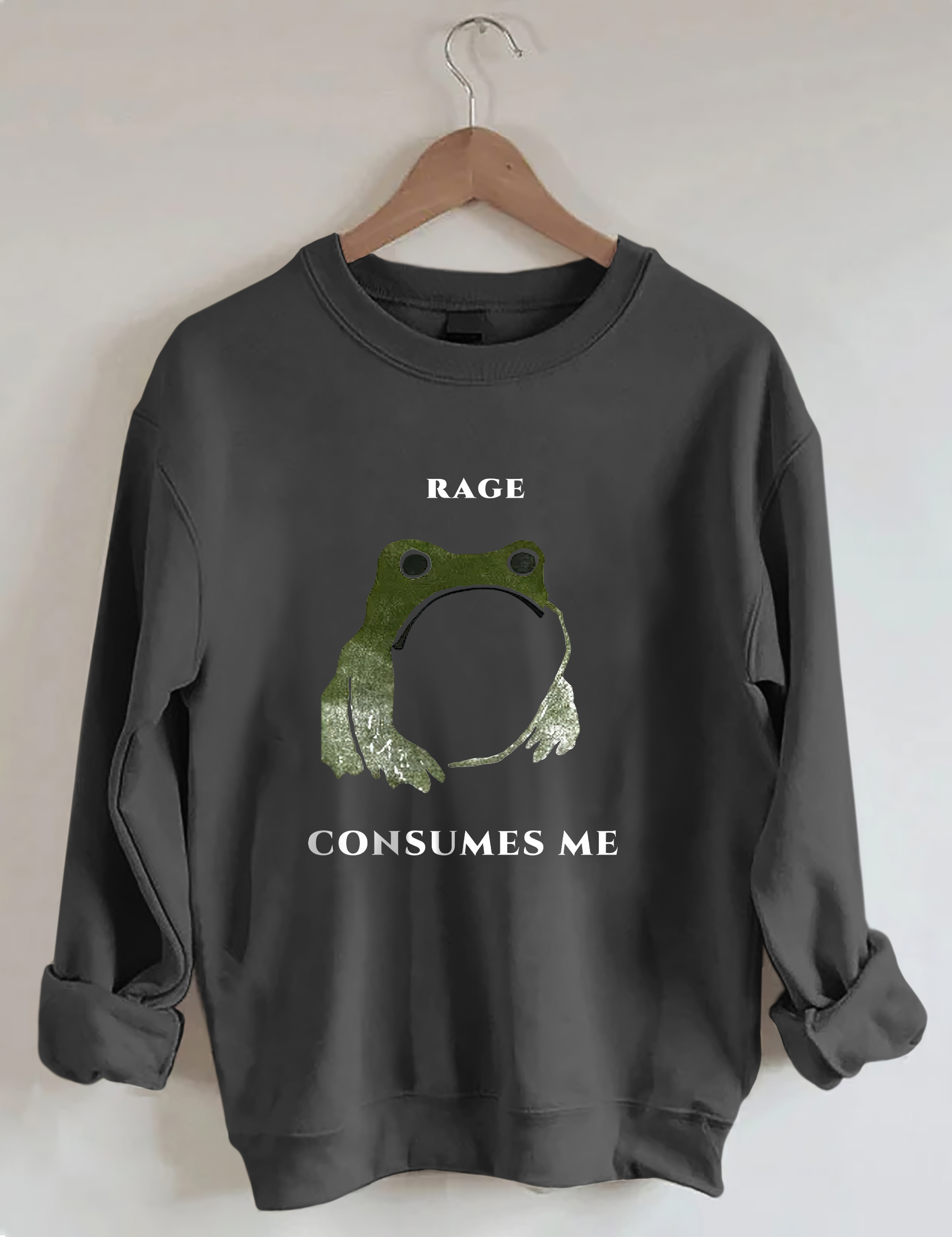 Rage Consumes Me Frog Sweatshirt