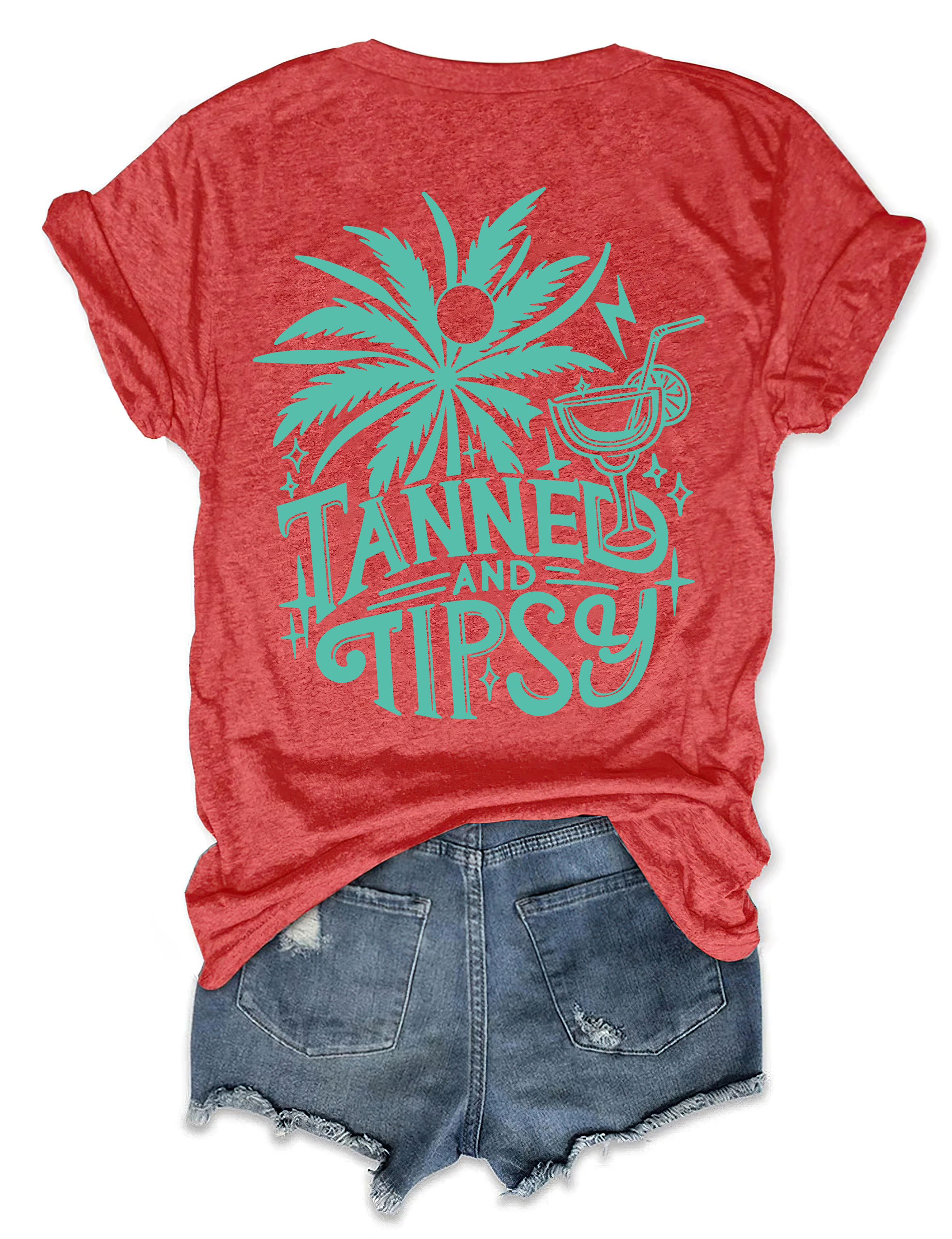 Tanned And Tipsy Beach Summer T-shirt