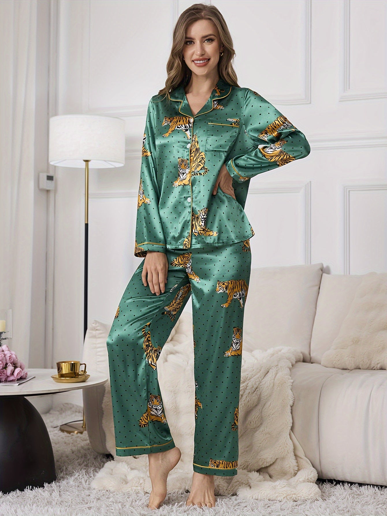 Giada Tigre | Satin pajama set