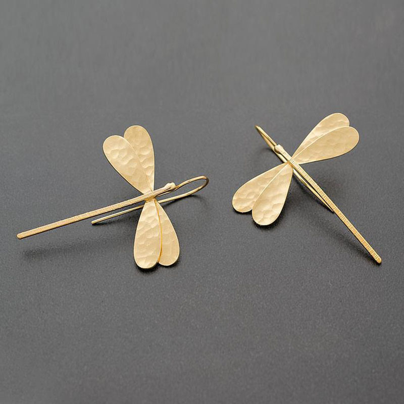 Minimalist dragonfly earrings