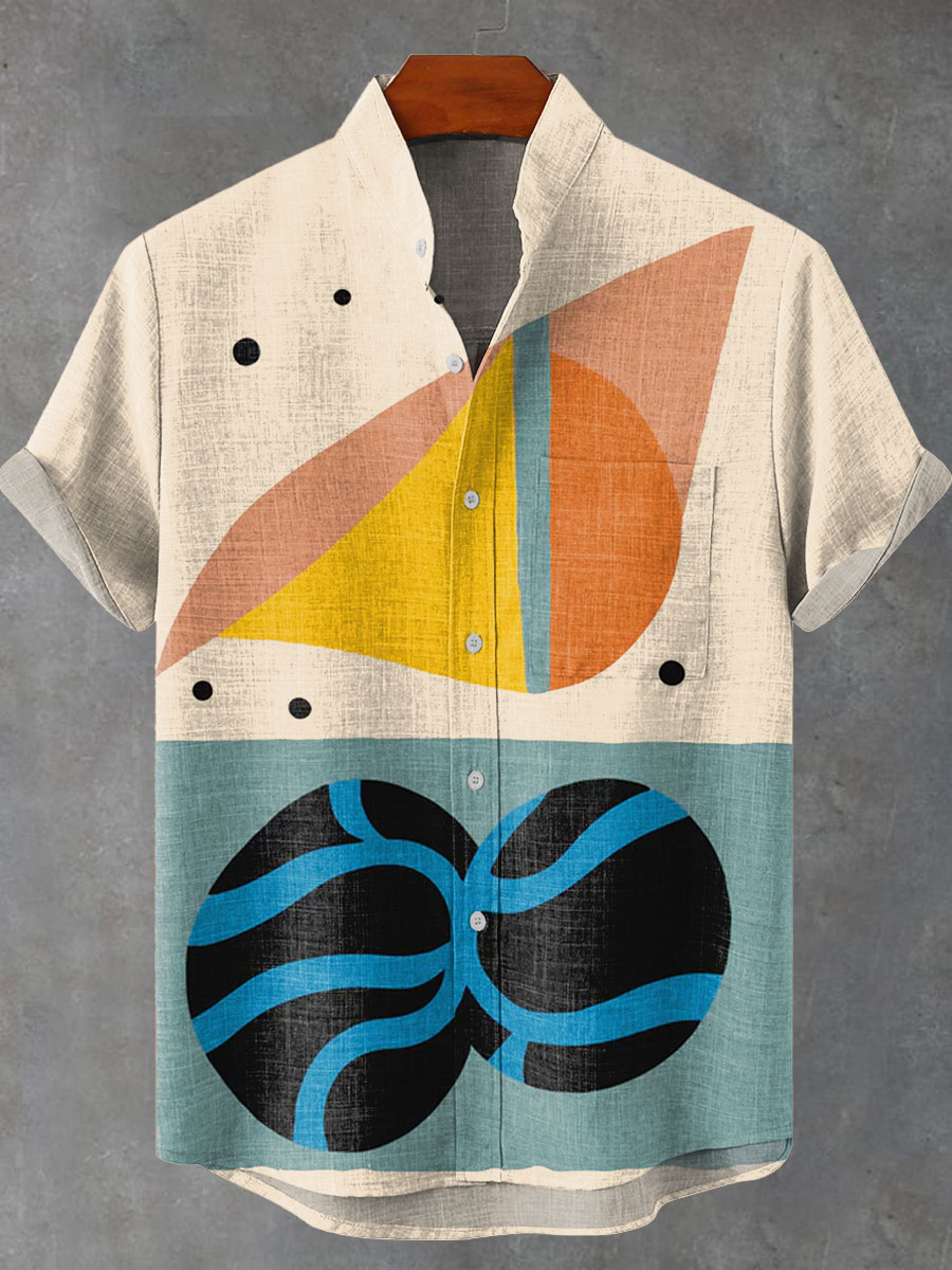 Geometry Modern Abstract Aesthetic Art Print Casual Shirt