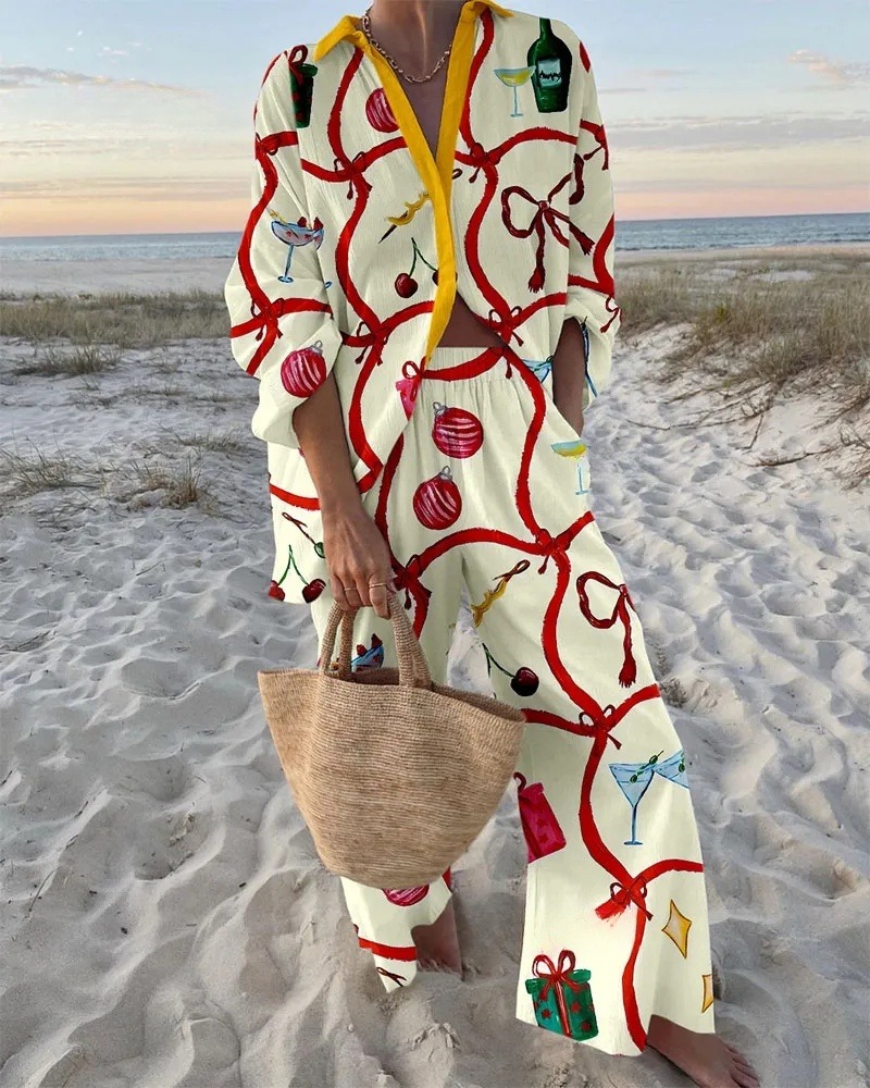 Holiday Gift Print mini dress