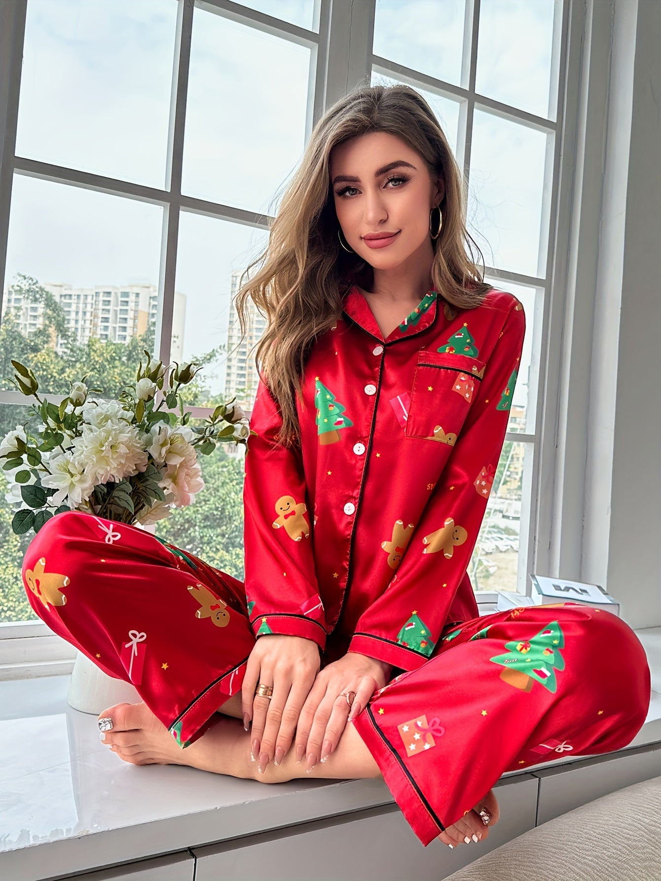 Regina | Christmas Satin pajama