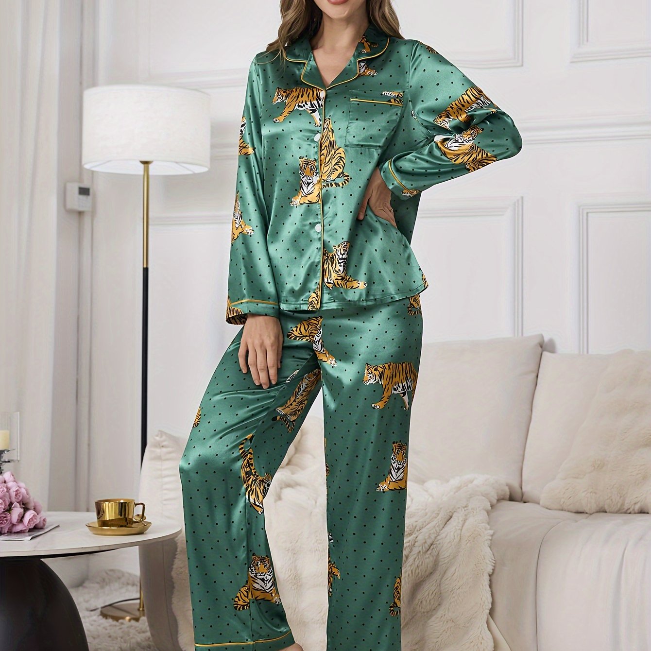 Giada Tigre | Satin pajama set