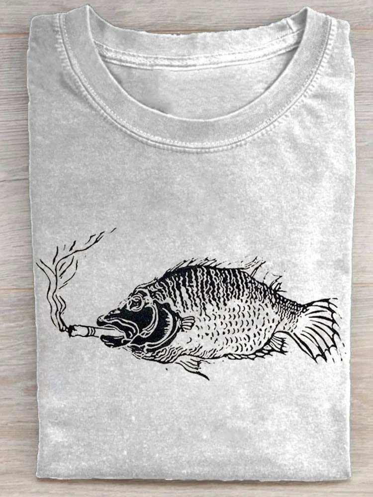 Smoking Fish T-shirt