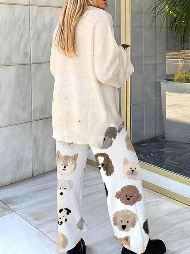 Women's Cute Puppy Loungewear Set